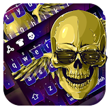 Night sky Golden Skull keyboard icon