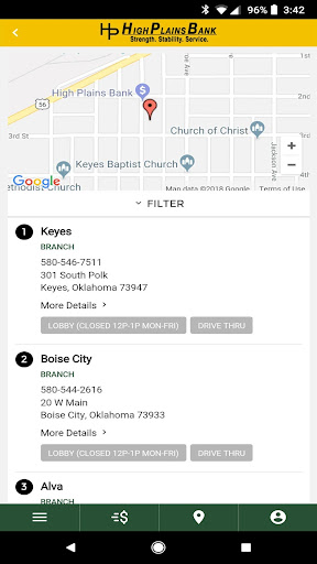 High Plains Bank Mobile App Screen 2