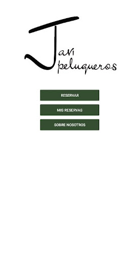 Android application Javi Peluqueros screenshort