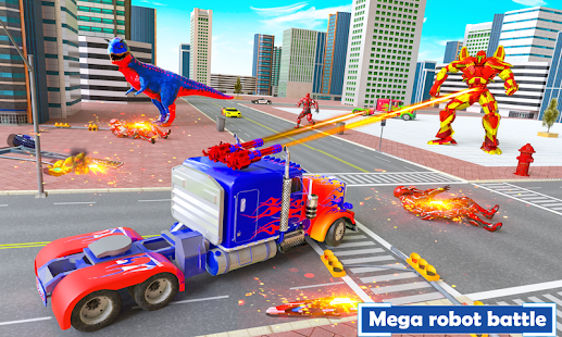 Flying Dragon Transport Truck Transform Robot Game screenshots apk mod 3