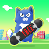 Little Kitty on a Skateboard icon