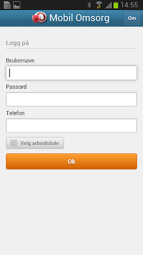 Android application Visma Mobil Omsorg screenshort