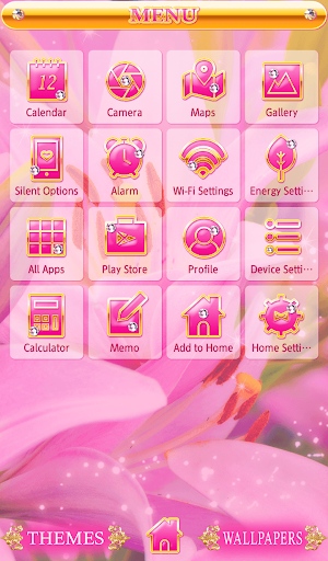 Pink Lilies Theme Screen 2