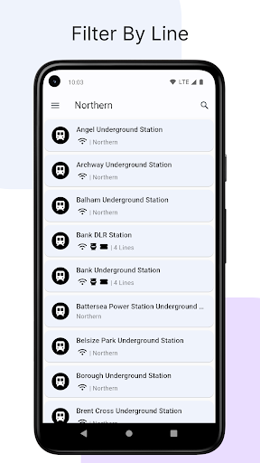 London Tube Facilities Screen 3