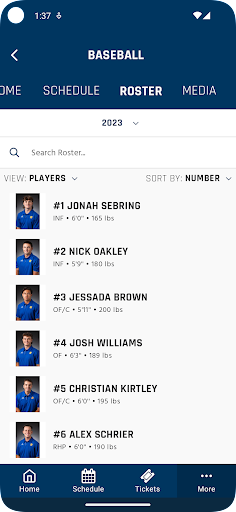 Screenshot of UC Santa Barbara Gauchos