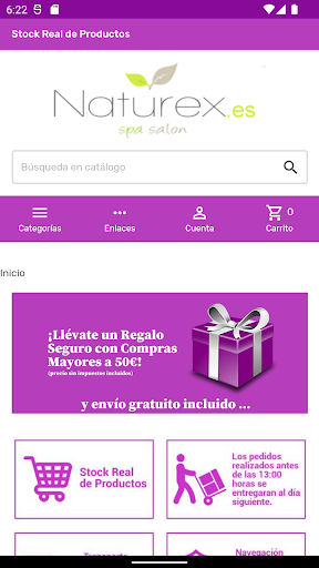 Android application Naturex.es screenshort