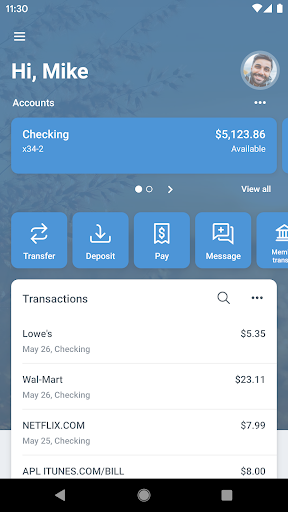 PrimeTrust FCU Mobile Screen 2