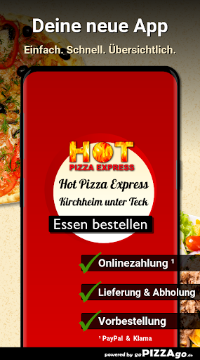 Android application Hot Pizza Express Kirchheim un screenshort