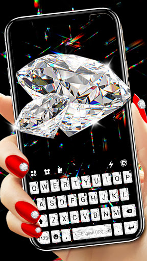 Android application Shiny Diamonds Live Keyboard B screenshort