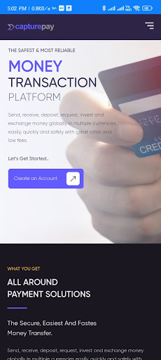 Android application CapturePay screenshort