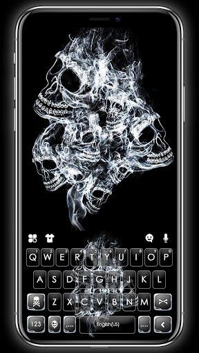 Android application Smoke Skulls Keyboard Backgrou screenshort