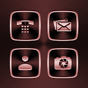 Shimmer Dark Red Metallic Icons Download gratis mod apk versi terbaru