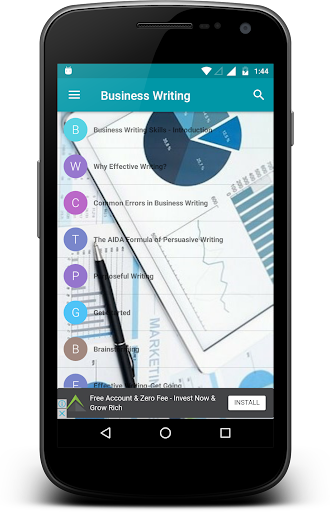 Android application Business Writing screenshort