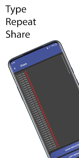 Android application Text Repeater screenshort