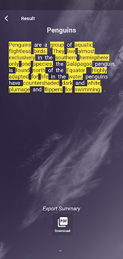 Mnemonic - App for Summarizing Screen 2