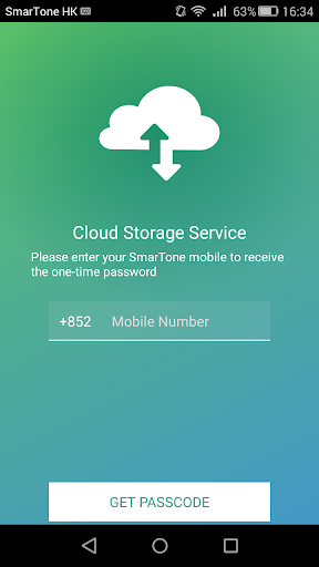 Android application Cloud Storage screenshort