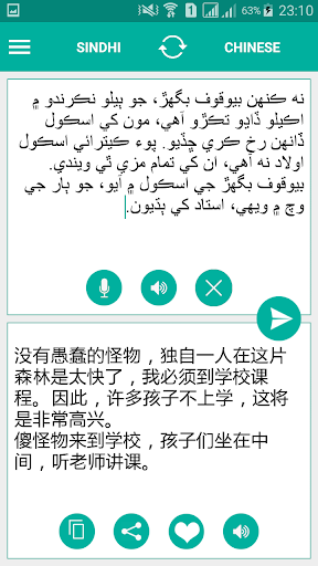 Sindhi Chinese Translator Screen 2