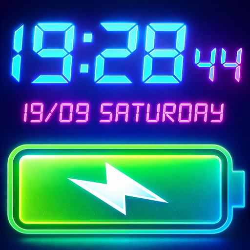 Get Digital Clock & Battery Charge for Android Aso Report