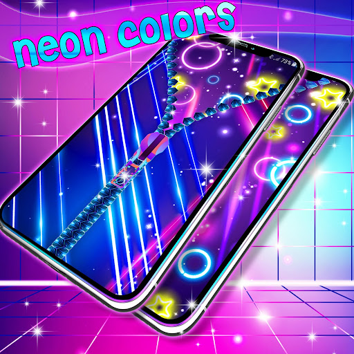 Android application Neon colors zip locker screenshort