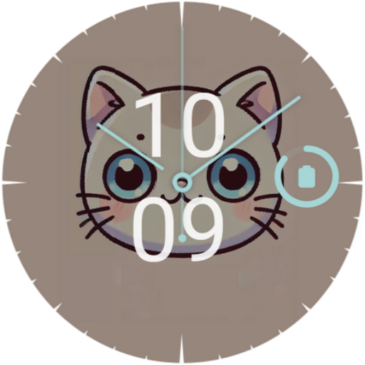 Watch Face Cat Wear OS Logo