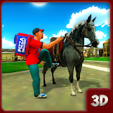 Pizza Horse Delivery Boy:3d Horse Simulator icon
