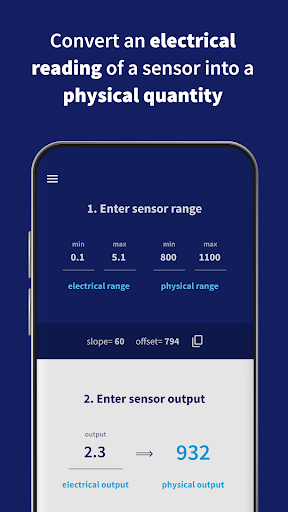 Android application Sensor Calculator screenshort