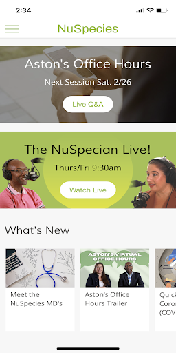 NuSpecies Screen 2
