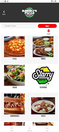 Screenshot of Barro’s Pizza