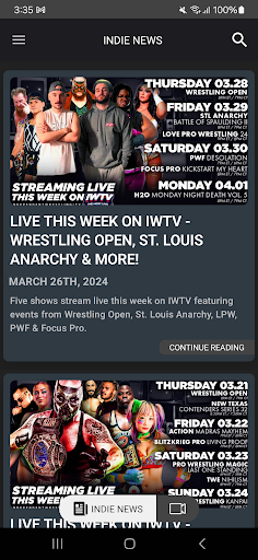 Android application IWTV.live for Android screenshort
