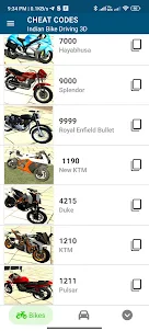 Vehicle Codes for Indian Bike