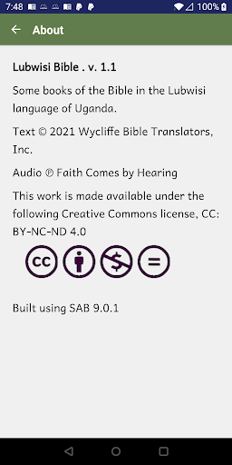 Android application Lubwisi Bible screenshort
