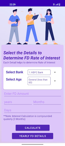 FD Calculator SBI PNB BOB HDFC Screen 2