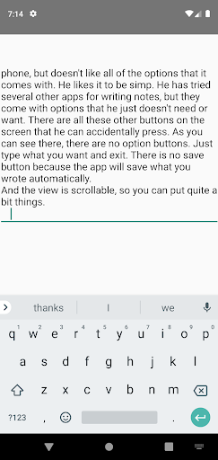 Johns Notepad Screen 2