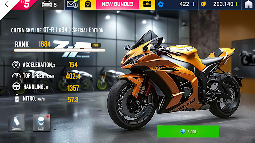 Android application Bike Racing Motorcycle Game 3d screenshort