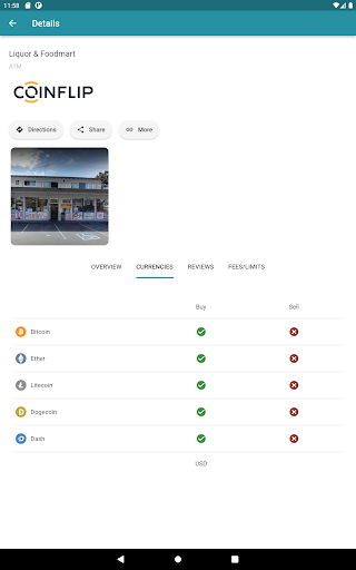 Screenshot of Bitcoin ATM Map – CoinATMRadar