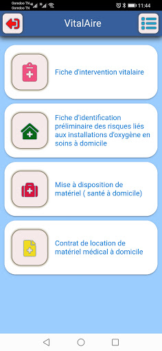 Android application Vitalaire screenshort