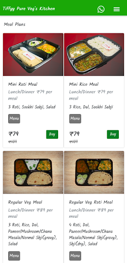 Tiffyy Pure Veg Tiffin Service Screen 2