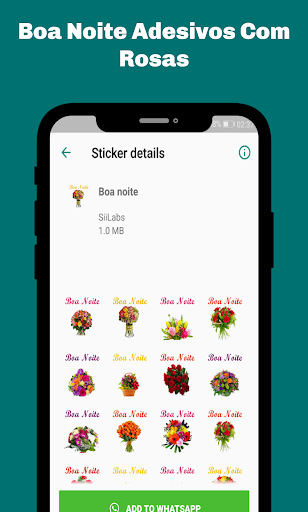 Figurinhas de Boa noite com Flores - WAStickerApps