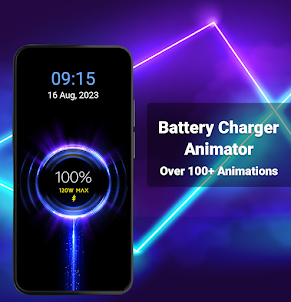 3d battery charging animation