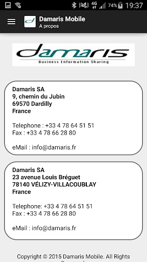 Damaris Mobile Screen 2