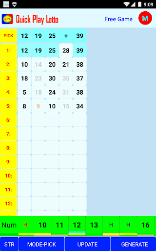Quick Play Lotto Screen 2