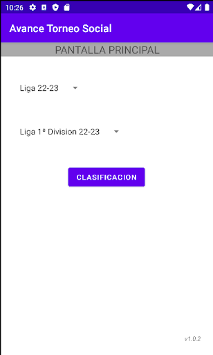 Android application Avance Torneo Social screenshort