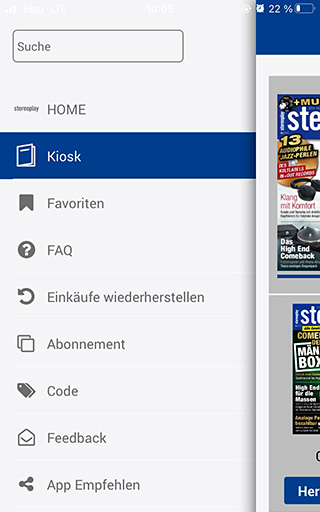 Android application stereoplay Magazin screenshort