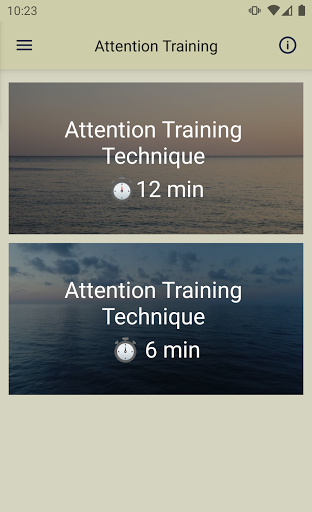 Android application ATT Attention Training Techniq screenshort