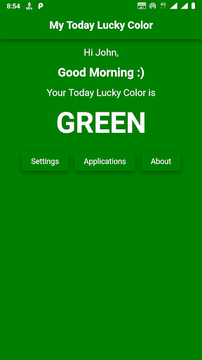 Android application My Today Lucky Color screenshort