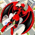 Cover Image of Download Flying Bat Robot Bike Game 98 APK