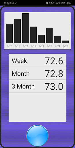 Weight Loss Tracker (big font) Screen 3