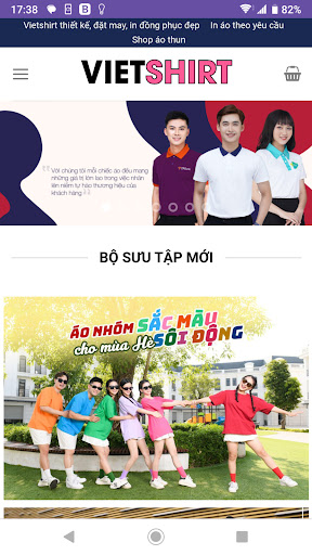 Android application Vietshirt screenshort