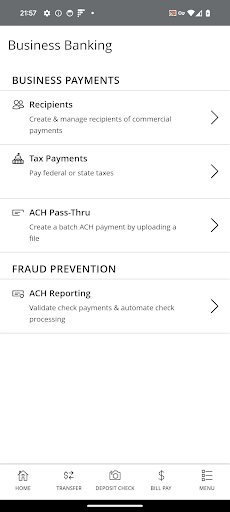 OCB Banking Screen 3