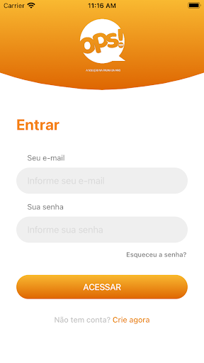 Ops App para Profissionais Screen 2